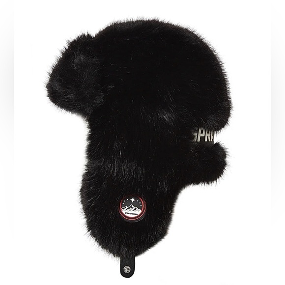 SPRAYGROUND Arctic Fur Black Hat/MENS/USED